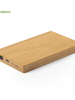 Cargador Power Bank Bambu Personalizado