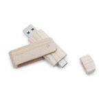OTG Swivel Wood Flash Drive