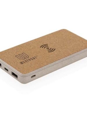 Cork and Wheat 5W Wireless Powerbank 8,000 mAh