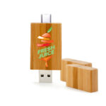 DUAL Wood USB flash Drive China Manufacturers