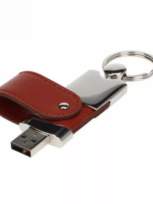 Leather USB Flash Drive Keyring china factory