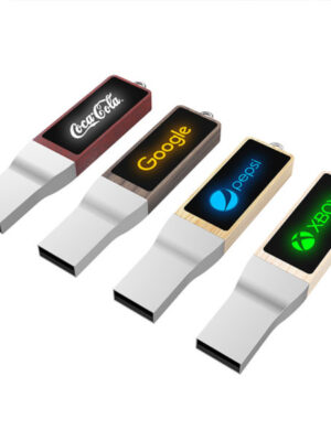 Metal Wood Led USB Flash-drive China factory