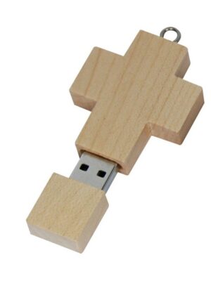 cross wood usb flash drive