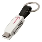Keyring charging cable with logo china factory