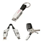 Keyring charging cable with logo china manufacturers