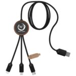 Bamboo Charging cable rpet with led logo