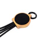 Bamboo charging cable circle Logo led china factory