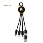 Bamboo charging cable circle led
