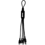 light up logo metallic-loopcable black