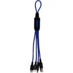 light up logo metallic-loopcable black blue