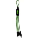 llight up logo metallic-loopcable black green