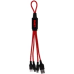 light up logo metallic-loopcable red