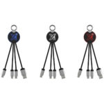 Metal and rubber Led custom charging cable china manufacturers