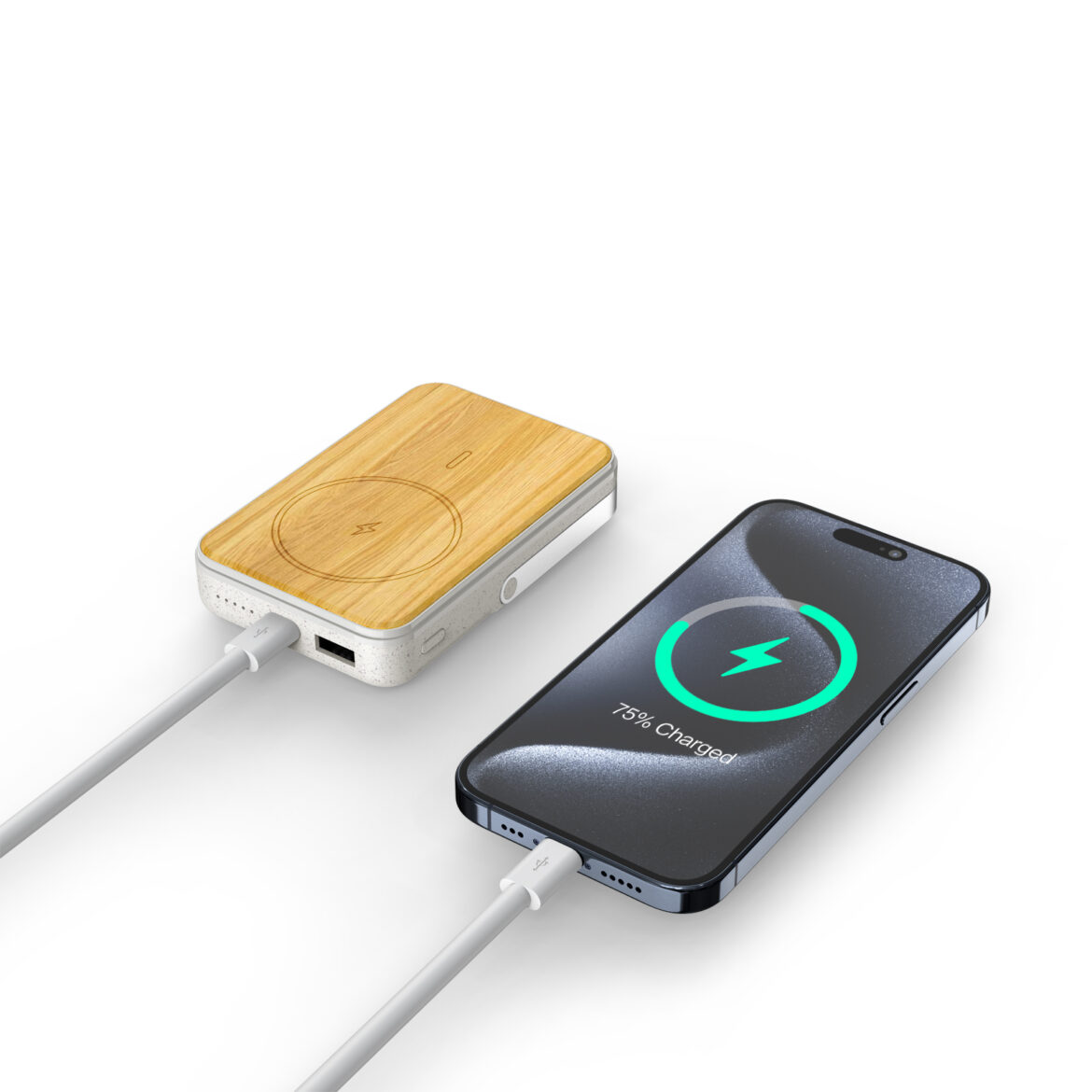 Wheat Straw and Bamboo Magsafe Wireless Power Bank manufacturers