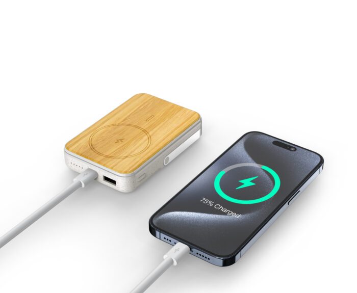 Wheat Straw and Bamboo Magsafe Wireless Power Bank manufacturers
