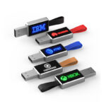 USB Flash drive Metal Led With Leather Keyring China