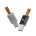 USB Flash drive Metal Led With Leather Keyring China Factory