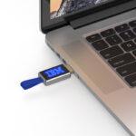 USB Flash drive Metal Led With Leather Keyring China Factory Suppliers