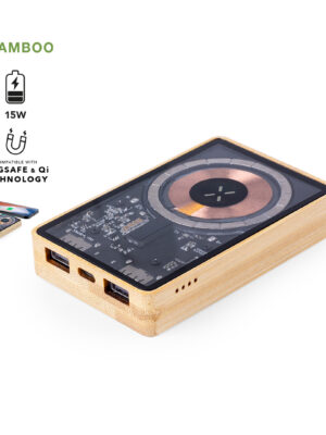 Bamboo Transparent Surface Power Bank china factory