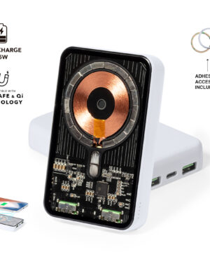 Transparent Surface Power Bank 5000 mAh With 15W wireless charger