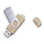 Dual Wooden Twister USB Flash Drive